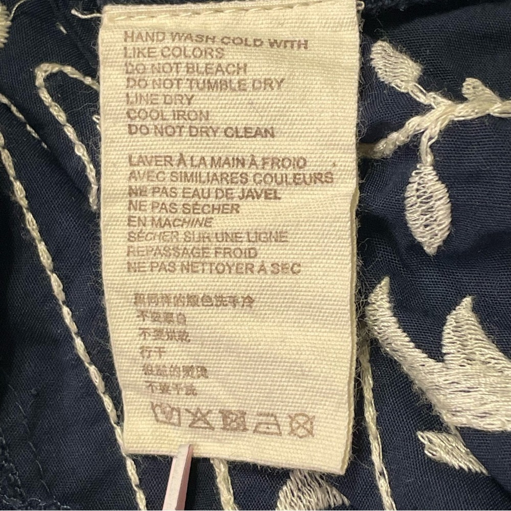 LET ME BE by ANTHROPOLOGIE Embroidered Tunic Dress in Blue Motif - Picture 9 of 11